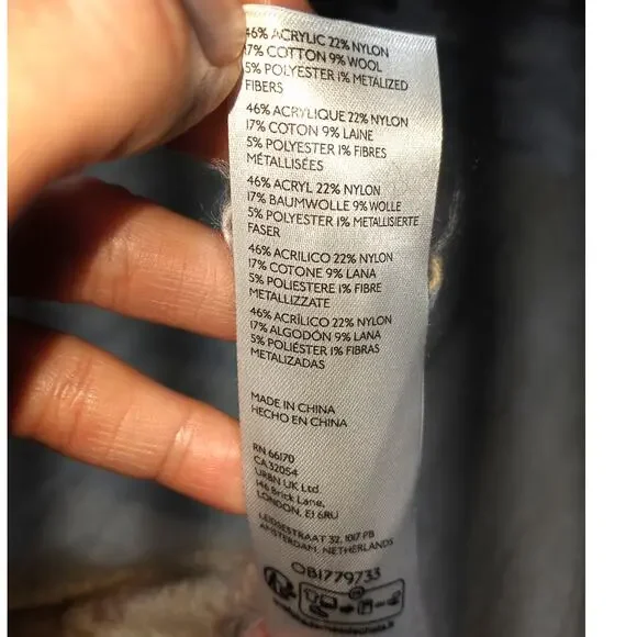 Anthropologie Pilcro Multi Jumper Sweater Oversized Cropped Size XS - Picture 6 of 7